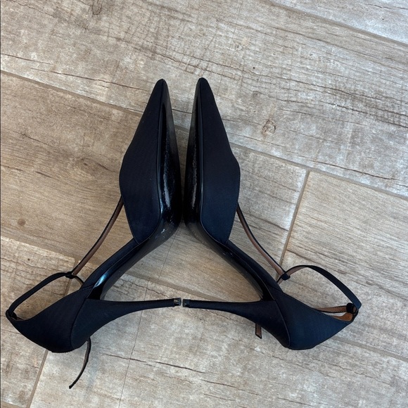 Tabitha Simmons black T-strap stiletto pumps. - Picture 4 of 4